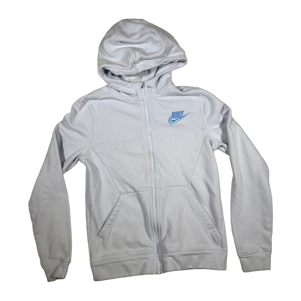 Nike Sportswear Tech Fleece Full Zip Hoodie Light Blue Youth Large